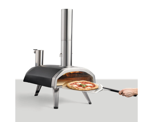 Four à pizza à pellets de bois Ooni Fyra 12 74 x 39 x 72 cm acier au carbone noir argenté portatif stockage optimal de la chaleur