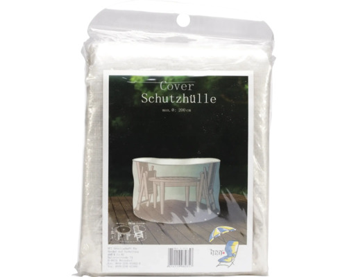 Schutzhülle für Gartentisch und Stühle, maximaler Durchmesser 200 Zentimeter