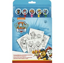 Bloc de coloriage avec cinq crayons de couleur et gommes Paw Patrol