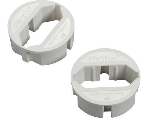 Adapterring von Schutzkontaktstecker auf Euroflachstecker Pinfix weiß 2 Stück