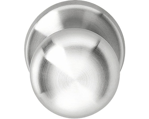 Bouton de porte d'entrée Intersteel rond acier inoxydable fixe Ø 58 mm 1 pièce Bouton de porte en métal