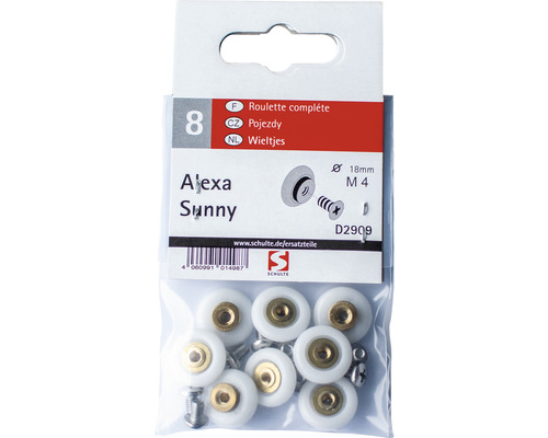 Alexa Sunny D2909 Duschrollen Set, 8 Stück