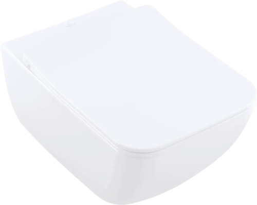 WC suspendu à fond creux blanc avec siège de WC