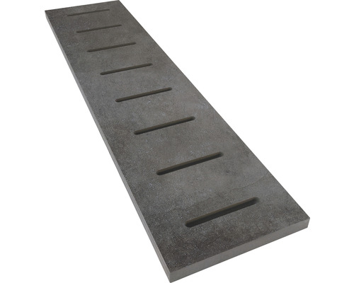 FLAIRSTONE Poolumrandung Beckenrandstein Ablauf/Überlauf betonanthrazit 60 x 14,5 x 2 cm
