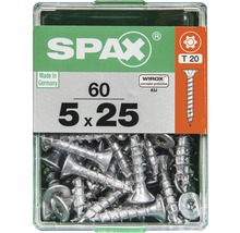 Vis à tête fraisée Spax 5x25 mm, 60 pièces, avec entraînement Torx
