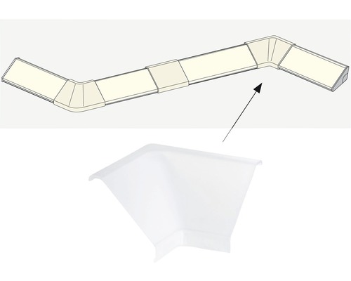 Installationskanal mit Formstück zur Eckverbindung