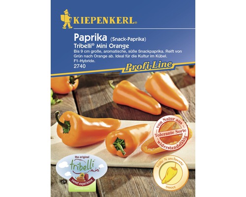 Snackpaprika 'Tribelli mini' orange Kiepenkerl Gemüsesamen