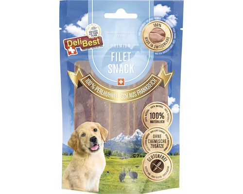 Hundesnack DeliBest Filet Snack Perlhuhnfleisch 90 g