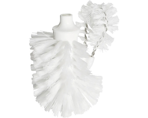 Tête de brosse WC Emco avec brossette pour les rebords Ø 8,3 cm weiß 221513990 Tête de brosse de toilette en plastique