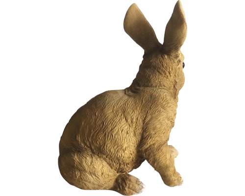 Dekofigur Hase sitzend aus Kunststein für den Garten