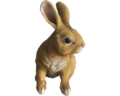 Figurine décorative Lafiora lapin assis 30,5 cm brun