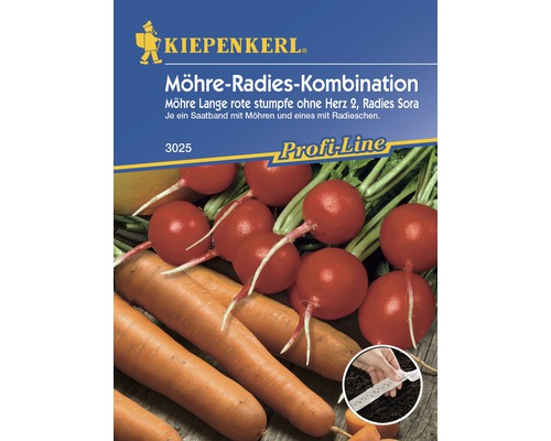 Association carotte/radis Kiepenkerl ruban de semence de légumes