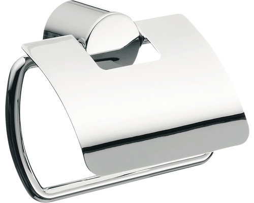 Porte-rouleau de papier toilette avec couvercle Emco Rondo 2 chrome 450000100