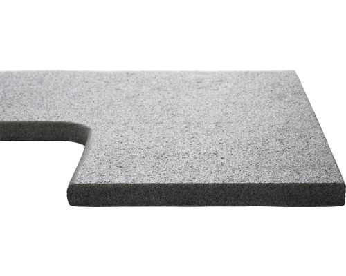 Plan de travail en pierre avec évidement