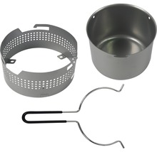 Set d''allume-feu pour barbecue comprenant une cheminée d''allumage, un récipient et une poignée