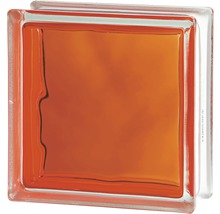 Brique de verre Brilly orange 19x19x8cm-thumb-0