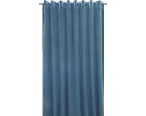 Rideau avec galon fronceur Velvet bleu 140x280 cm