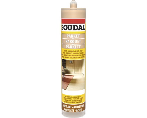 Matériau d'étanchéité pour parquet Soudal chêne 290 ml