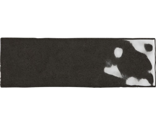 Wandfliese Nolita Negro glänzend 6,5x20cm