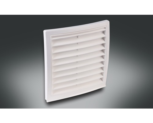 Grille extérieure Rotheigner pour raccord rond avec moustiquaire blanc DN 125 mm Grille d''aération en plastique