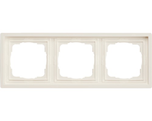 Plaque triple interrupteur encadrement Gira Interrupteur plat blanc pur brillant-0