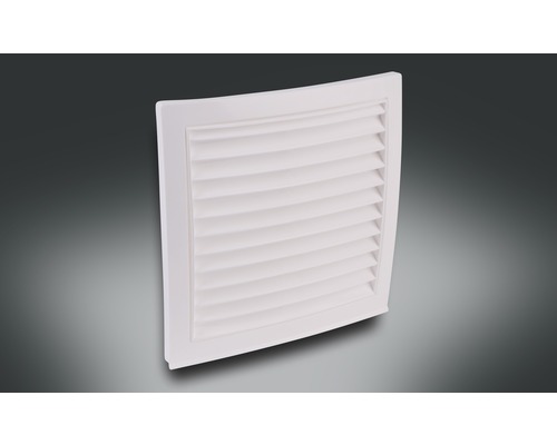 Grille extérieure Rotheigner pour raccord rond avec moustiquaire blanc DN 150 mm Clapet de ventilation carré en plastique