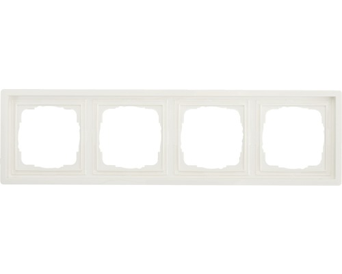 Plaque quadruple interrupteur encadrement Gira Interrupteur plat blanc pur brillant-0