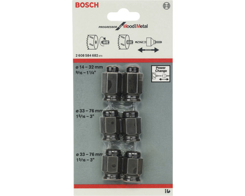 Kit d'adaptateurs de transition Bosch 6 pces