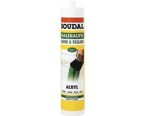 Acrylique pour peintre Soudal mur & façade blanc 300 ml