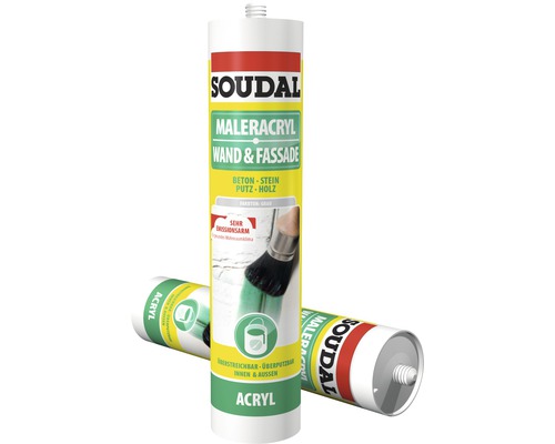 Acrylique pour peintre Soudal mur & façade gris 300 ml-0