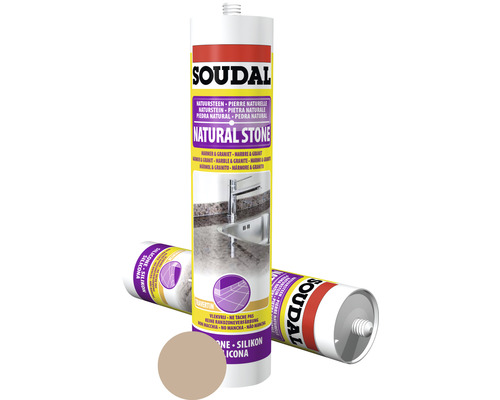 Silicone pour pierre naturelle Soudal travertin 290 ml