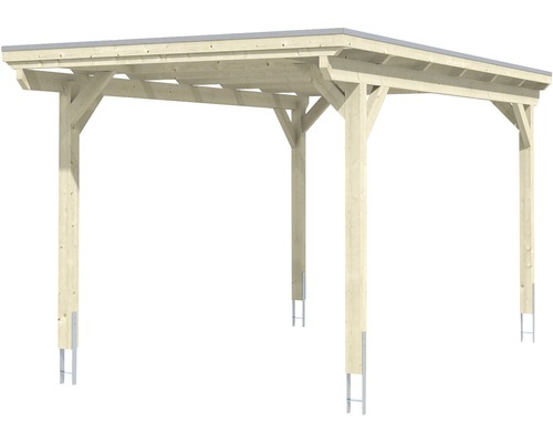 Holz Carport mit Flachdach