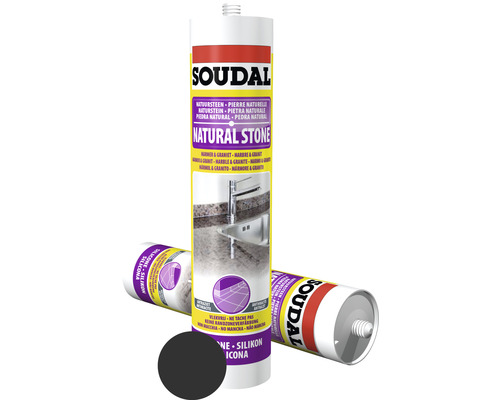 Silicone pour pierre naturelle anthracite Soudal 290 mlml