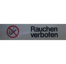 Plaque d'avertissement Interdiction de fumer 160x40 mm-thumb-0