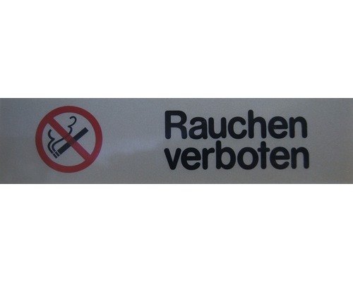 Plaque d'avertissement Interdiction de fumer 160x40 mm-0