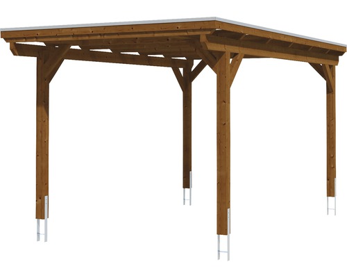 Holzcarport mit Flachdach