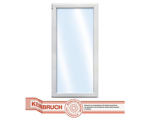 Balkontür Kunststoff 1-flg. RC2 VSG ARON Basic weiß 1050x1900 mm DIN Links