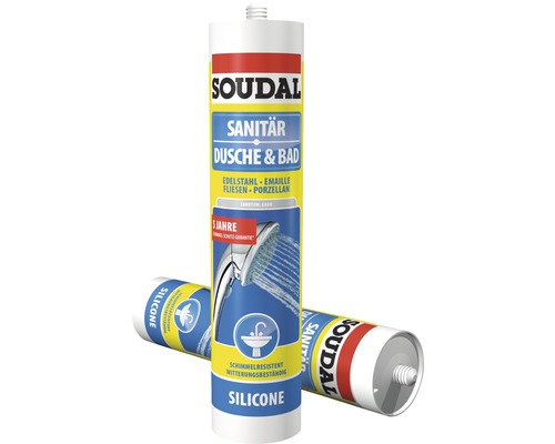 Soudal Sanitär Silikon Kartusche für Dusche und Bad
