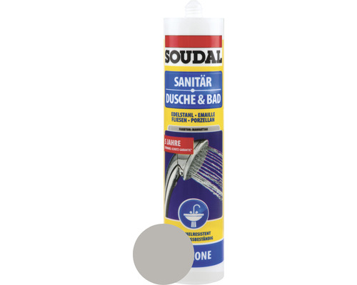 Silicone pour douche et salle de bains Soudal manhattan 300 ml