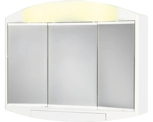 Armoire de toilette Jokey Elda 59 x 15,5 x 49 cm blanc 3 portes lampe économique IP 20