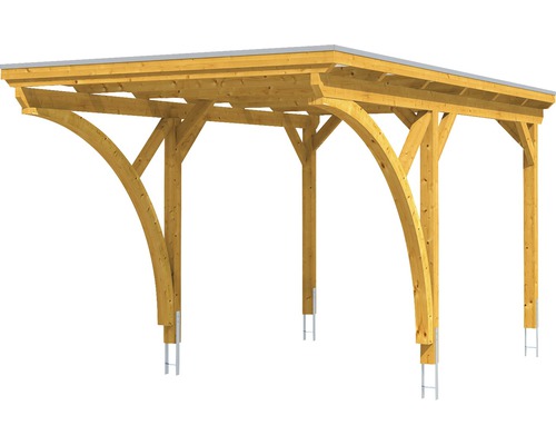 Holzcarport mit Satteldach zur Montage