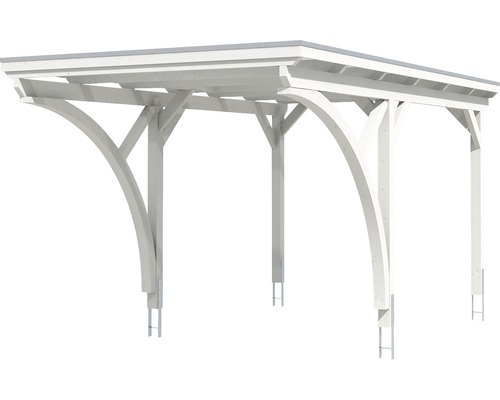 Weissen Carport aus Holz