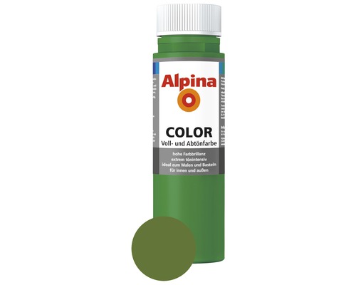 Peintures et colorants Alpina Jungle Green 250 ml Alpina Color Teinte à mélanger pour peindre et bricoler à l''intérieur et à l''extérieur