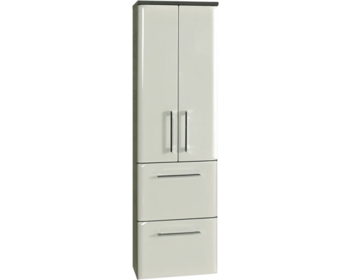 Armoire midi Pelipal Sera largeur 35 cm blanc graphite à structure transversale démontée