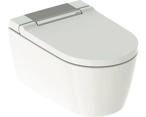 Installation de WC lavant GEBERIT complète Aquaclean Sela blanc/brillant-chrome 146.220.21.1