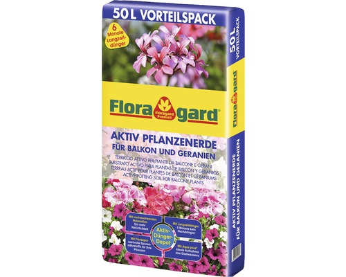 Aktiv-Pflanzenerde Floragard 50 L Torfreduziert