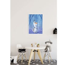 Affiche encadrée avec Olaf de La Reine des neiges dans une chambre d''enfant