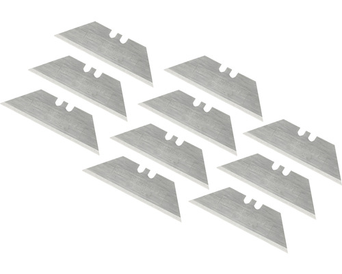 Dix lames trapézoïdales en métal