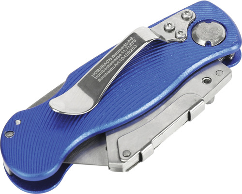 Couteau à tapis bleu