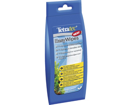 Tetratec Easy Wipes für Aquarien, 10 Stück in einer blauen Verpackung